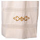 Ivory-coloured alb by Gamma, machine-embroidered polycotton, golden cross s2