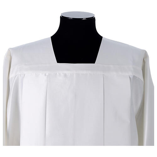 Albe mit JHS-Stickerei, florales Motiv, Makramee-Spitze aus Baumwolle und Seide 6