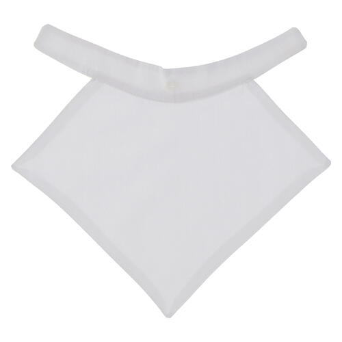 Collaro petit pour soutane avec bouton 100% coton blanc 2