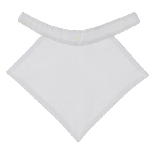 Pettina piccola per talare con bottone 100 % cotone bianco 1
