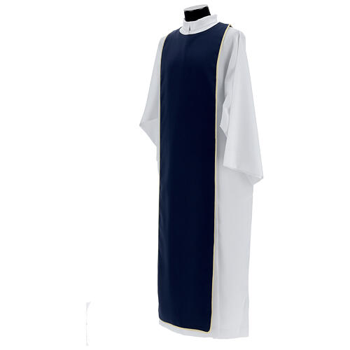 Confraternity dress, white and blue with golden edges, polyester 5