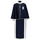 Confraternity dress, white and blue with golden edges, polyester s1