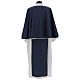 Confraternity dress, white and blue with golden edges, polyester s8