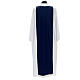 Confraternity dress, white and blue with golden edges, polyester s9