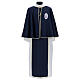 Fraternity dress white blue polyester with gold edge s1