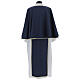 Fraternity dress white blue polyester with gold edge s8