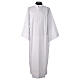 Camice bianco misto cotone con tramezzo filet  s1