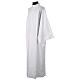 Camice bianco misto cotone con tramezzo filet  s3
