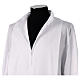 Camice bianco misto cotone con tramezzo filet  s5