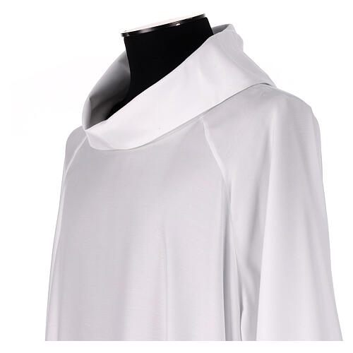 Bell-mouthed white alb, modal and viscose fabric 2