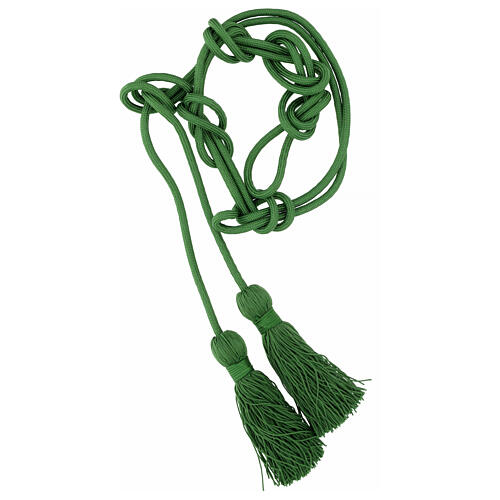Cordon sacerdotal gland pieuvre couleur uni vert olive 4 m 1