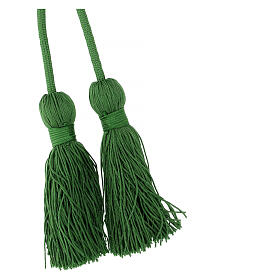 Cingolo sacerdotale polipo tinta unita verde oliva 4 metri