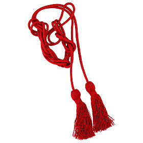 Solid red priest cincture, 13 ft