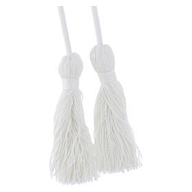 White priest rope cincture octopus shape solid color, 4 meters