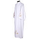 Alb with pleats, shoulder zipper, chalice embroidery on front and back s3