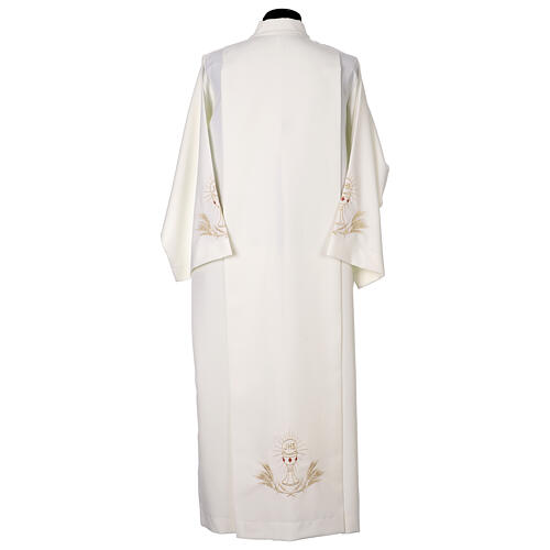 Ivory Alb with Folds and Chalice Embroidery Zipper 7