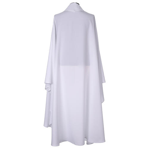 Wide white simple alb 4