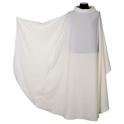 Ivory alb with pointed back collar 2