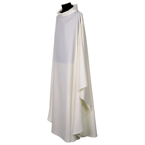 Ivory alb with pointed back collar 3