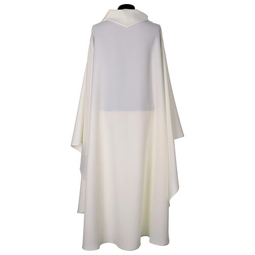 Ivory alb with pointed back collar 5