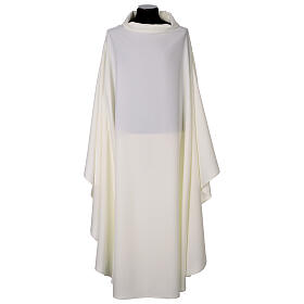 Alva casula cor de marfim gola retro pontiagudo