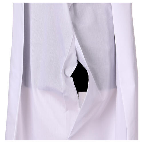 Blended cotton alb with grey hemstitch on sleeves and bottom hem 6