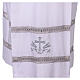 Blended cotton alb with grey hemstitch on sleeves and bottom hem s2