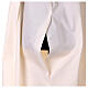 Ivory embroidered alb with hemstitch on sleeves and hem, cotton blend s6