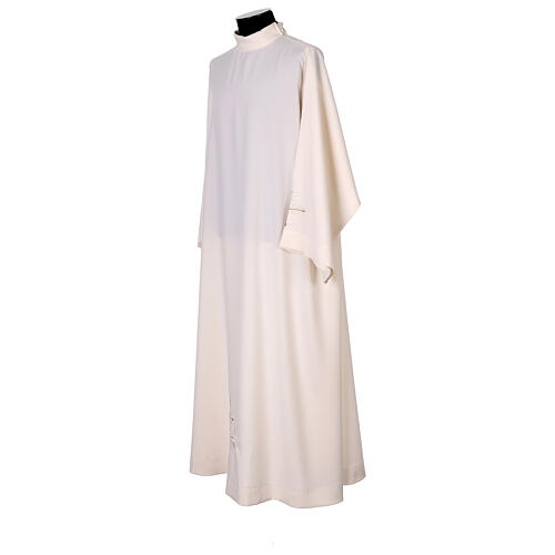 Light ivory alb with cross embroidery 3