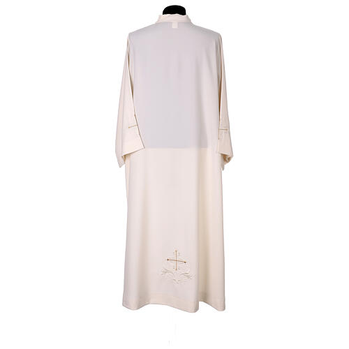 Light ivory alb with cross embroidery 7