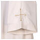 Aube couleur ivoire légère avec broderie croix s4