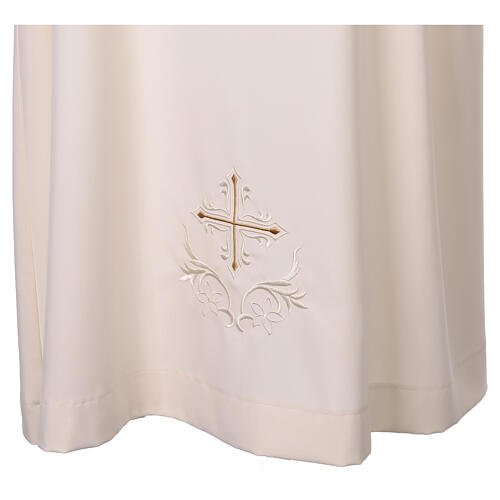 Light Ivory Alb with Cross Embroidery 2
