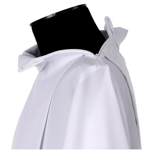 White alb with pleats, front and back embroidery 5