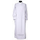 White alb with pleats, front and back embroidery s1