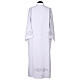 White alb with pleats, front and back embroidery s7