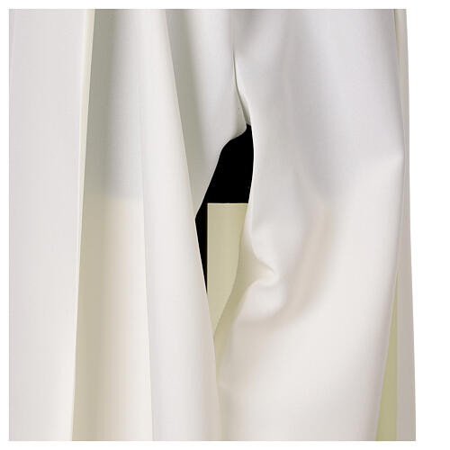 Aube plis broderie colombes gris clair 5