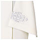 Aube plis broderie colombes gris clair s4
