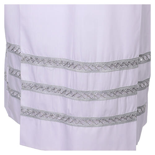 Light Gray Alb with Triple Gigliuccio Hemstitch 2