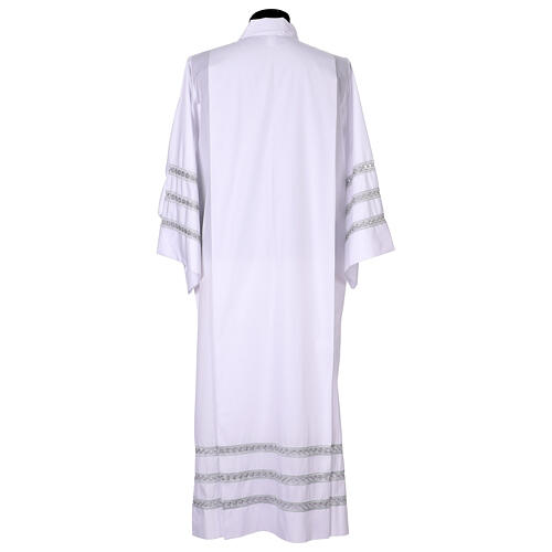 Light Gray Alb with Triple Gigliuccio Hemstitch 7