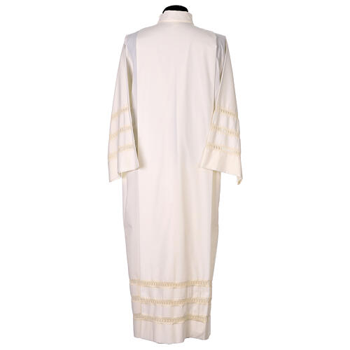 Ivory alb with three rounds of cream-coloured hemstitch 7