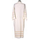 Ivory alb with three rounds of cream-coloured hemstitch s7