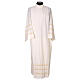 Ivory surplice with three bands of cream hemstitch s1