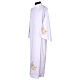 White alb with gold and green cross embroidery s3