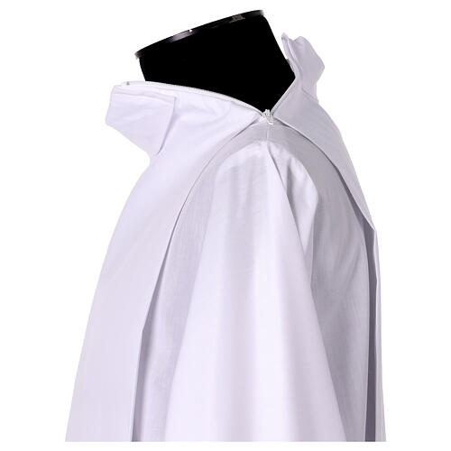 Camice bianco ricamo croce oro e verde 5