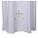 White alb with dove-grey and cream-coloured cross embroidery s2