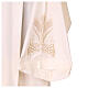 Ivory alb with wheat and grape embroidery, side zip fastener s4