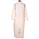 Ivory alb with wheat and grape embroidery, side zip fastener s7