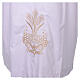 White alb with pleats, wheat and grapes embroidery s2