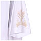 White alb with pleats, wheat and grapes embroidery s4
