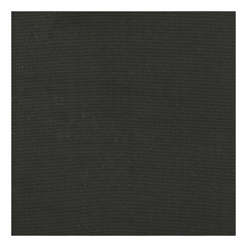 Fascia per talare nera viscosa setificata frangia 12 cm 2